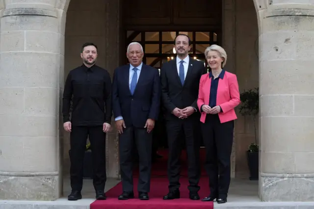 Владимир Зеленский во время визита на Кипр