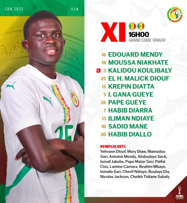 Compo officielle du Sénégal