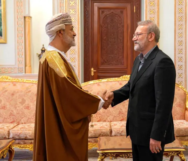 علی لاریجانی و سلطان عمان
