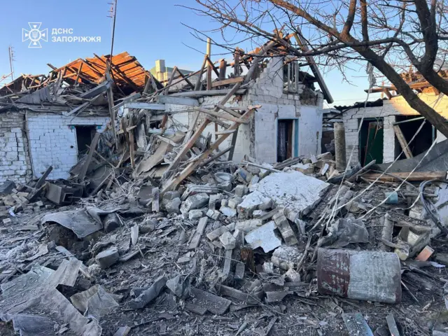 Последствия атаки в Запорожском районе