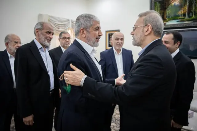 دیدار علی لاریجانی و خالد مشعل