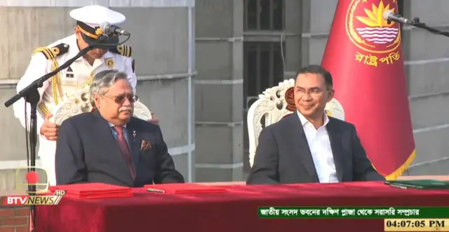 প্রধানমন্ত্রী হিসেবে শপথ নিয়েছেন তারেক রহমান