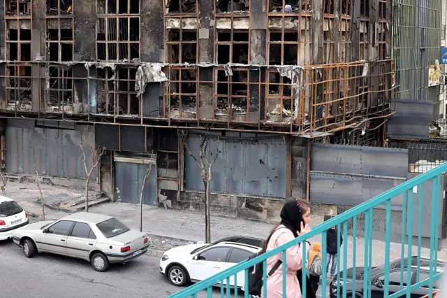 ساختمانهای آسیبدیده در اعتراضات دی ماه