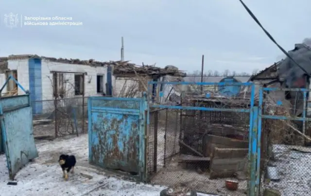 Разрушенный дом в селе Веселый Гай