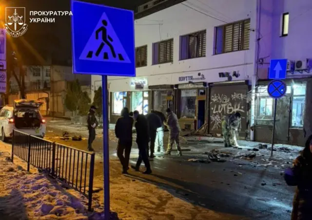 На месте взрыва во Львове
