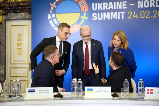 Зеленский и лидеры стран Северной Европы на саммите в Киеве