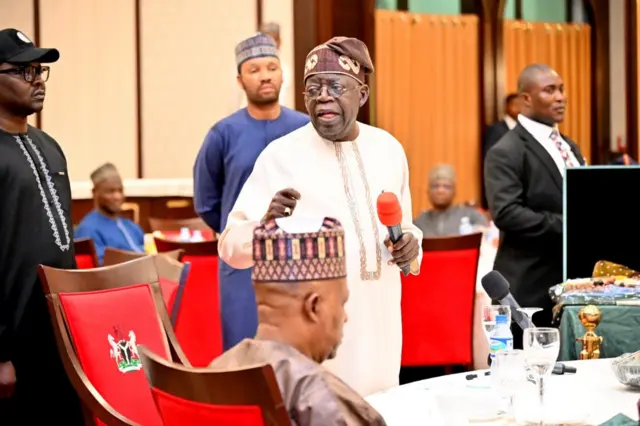 Onyeisiala Bola Tinubu na ndị ọzọ.