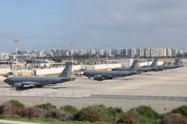 تانکرهای سوخت‌رسان آمریکا در اسرائیل