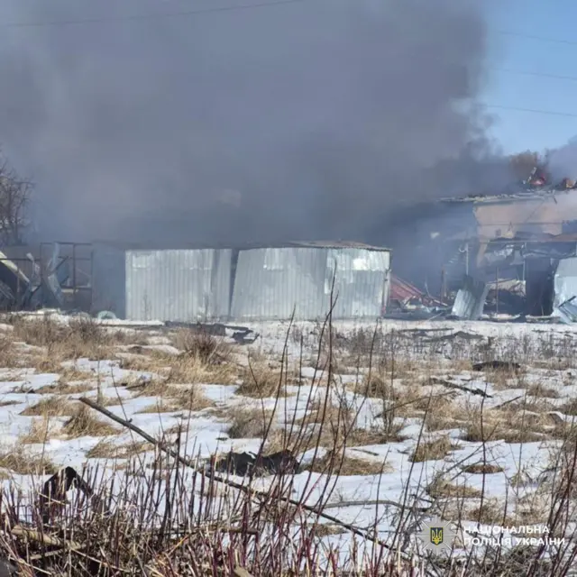 последствия атаки в селе Верхняя Роганка в Харьковской области