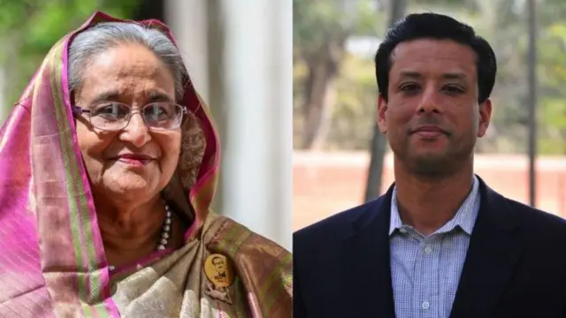 शेख़ हसीना और उनके बेटे सजीब वाजिद