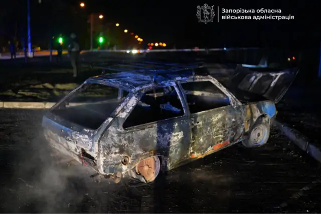 Сгоревший автомобиль