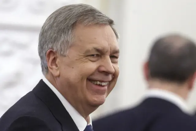 Игорь Костюков во время встречи Владимира Путина и президента Объединенных Арабских Эмиратов Мухаммеда бен Заида Аль Нахайяна в Кремле, 29 января