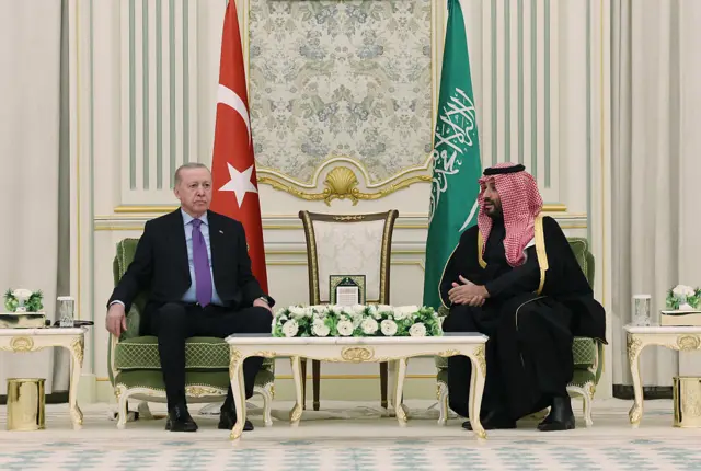 ترکی کے صدر رجب طیب اردوغان اور سعودی ولی عہد محمد بن سلمان