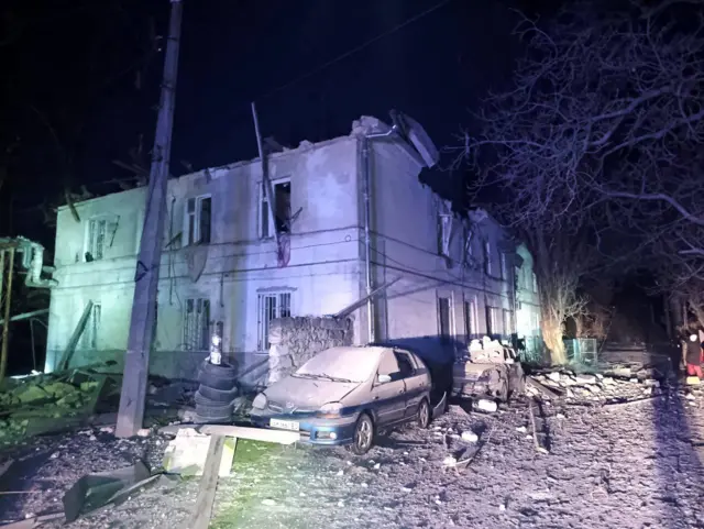 Разрушенный дом в Одессе