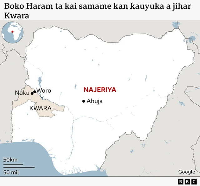 Taswirar ƙauyukan da aka kai wa hari a jihar Kwara