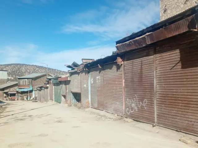 زیارت میں شٹر ڈاؤن ہڑتال کے مناظر