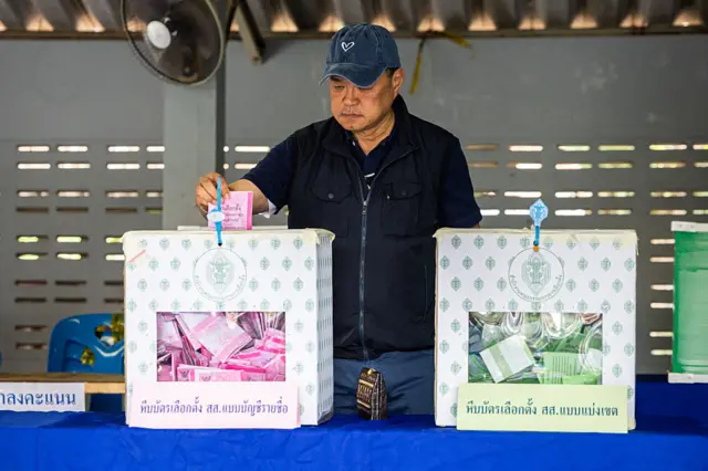 นายอนุทิน ชาญวีรกูล นายกรัฐมนตรี และแคนดิเดตนายกฯ พรรคภูมิใจไทย เดินทางไปใช้สิทธิที่หน่วยเลือกตั้งที่ 9 เขตเลือกตั้งที่ 2 อ.เมือง จ.บุรีรัมย์ และเดินทางเข้ากรุงเทพฯ ทันทีหลังหย่อนบัตรเสร็จ