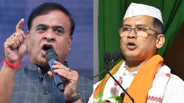 असम के मुख्यमंत्री हिमंत बिस्वा सरमा और कांग्रेस सांसद गौरव गोगोई