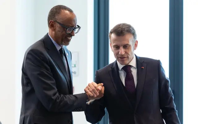 Perezida Kagame na mugenzi we Macron muri iyo nama ku ikoreshwa ry'ingufu za nikleyeri