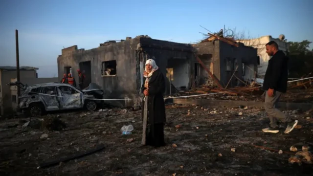 Последствия ракетного удара Ирана