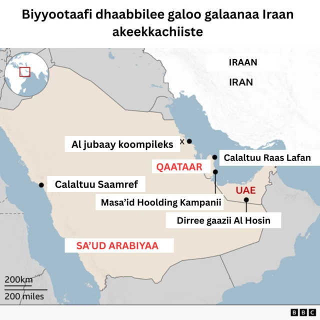 Kaartaa biyyoota Galoo Galaanaa