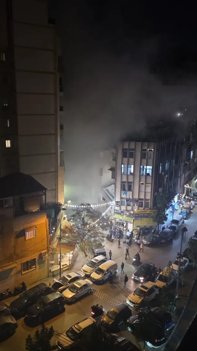 جانب من الضرر الذي لحق بمنطقة في إسرائيل