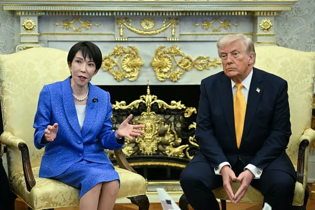 Дональд Трамп и Санаэ Такаити