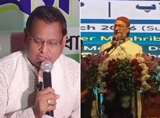 হুমায়ুন কবীর ও আসাউদ্দিন ওয়াইসি।