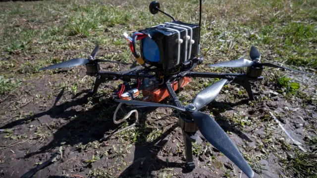 Дрон-перехватчик на земле