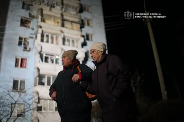 Попавший под удар дом в Запорожье