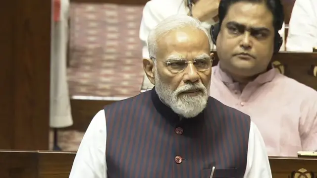 রাজ্যসভায় প্রধানমন্ত্রী নরেন্দ্র মোদী