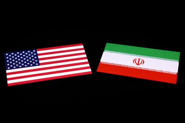 USA and Iran flags