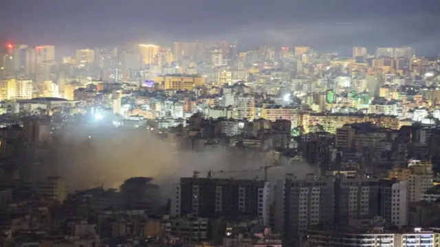 غارة إسرائيلية على منطقة من الضاحية الجنوبية لبيروت.