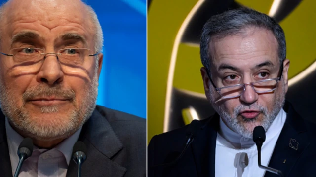 له ښۍ خوا: عباس عراقچي او محمد باقر قالیباف