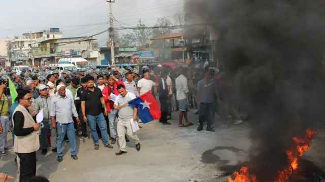 नेपालगन्जमा एमाले कार्यकर्ताको प्रदर्शन