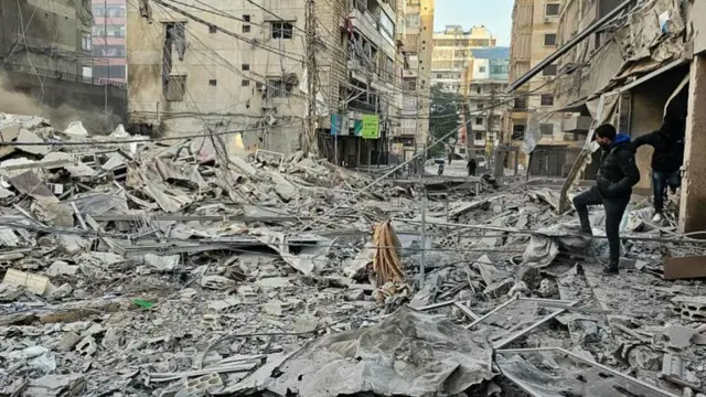 Edificios en Escombros en Beirut.