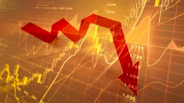 Düşmekte olan bir borsa grafiği