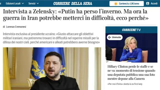 Зеленский дал большое интервью Сorriere Della Sera
