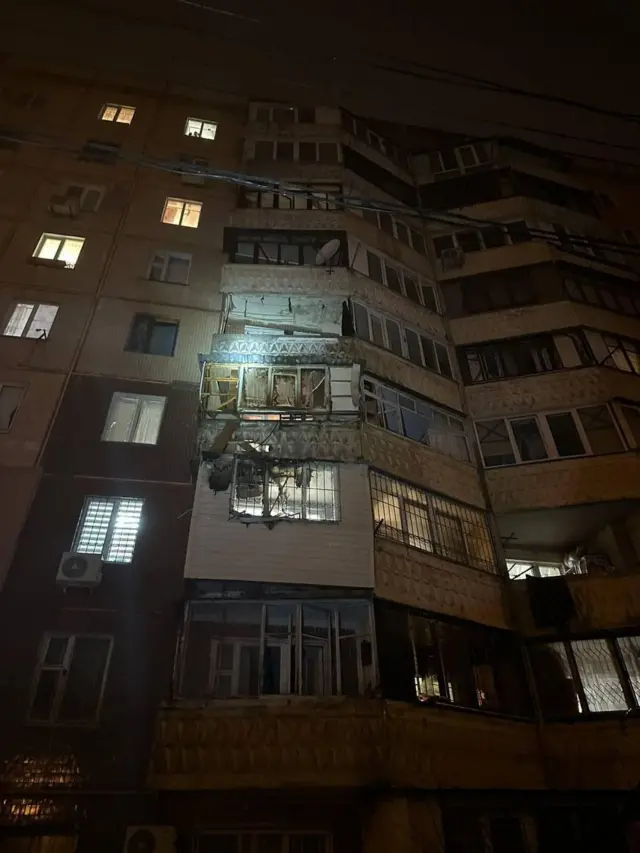 поврежденный дом в Одессе