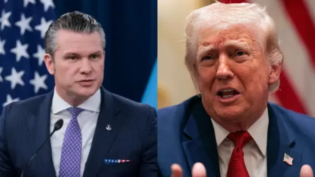 पीट हेगसेथ और डोनाल्ड ट्रंप