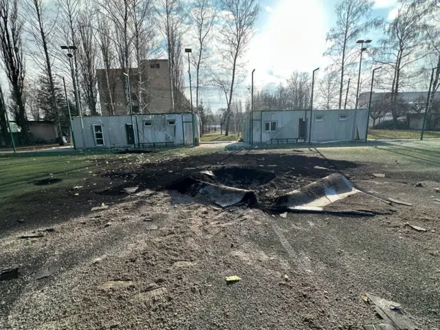 место удара российского дрона