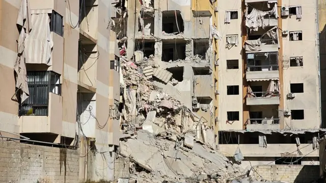 لبنان میں اسرائیلی حملے سے تباہی