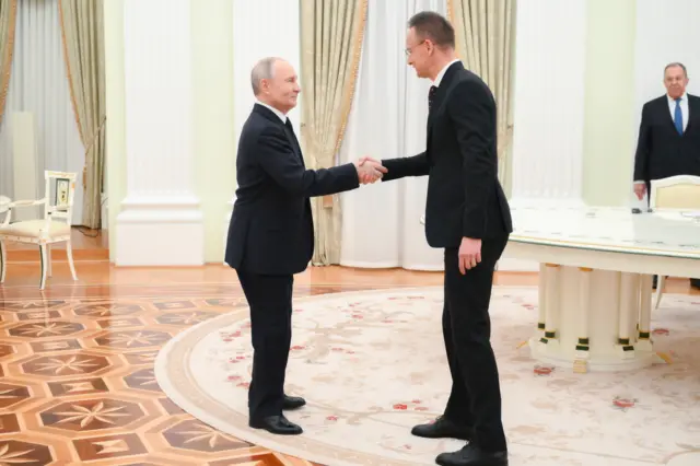 Путин и Сийярто в Кремле