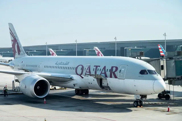 Boeing 787 в аэропорту Дохи