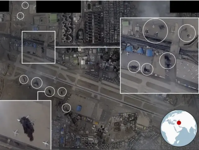 Imagem de satélite mostra ataques em Teerã