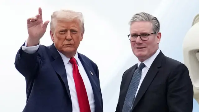 अमेरिकी राष्ट्रपति ट्रंप और ब्रिटेन के प्रधानमंत्री किएर स्टार्मर