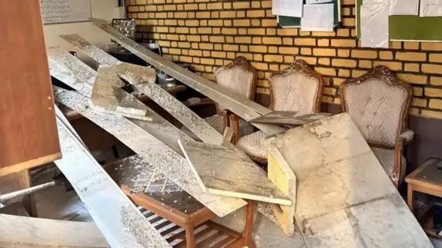 ጉዳት የደረሰበት ቤተክርስቲያን በከፊል