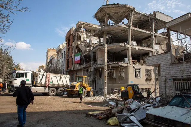 ኢራን ውስጥ የተመታ ሕንጻ