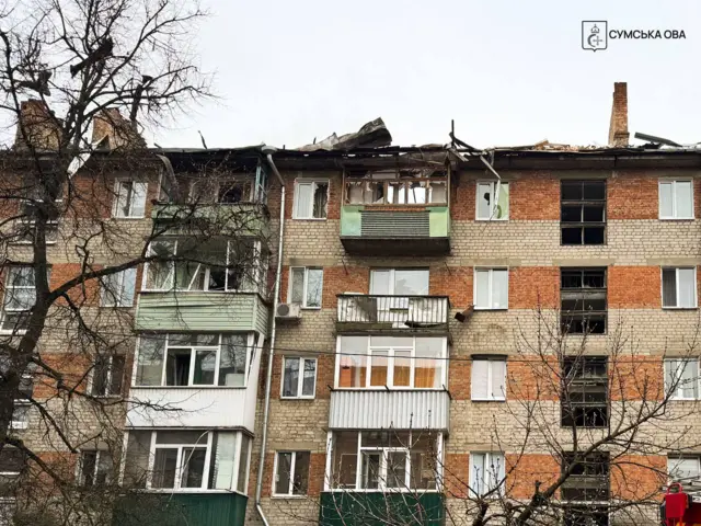 Последствия атаки в Сумах