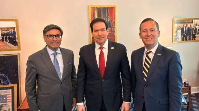 विक्रम मिसरी, मार्को रुबियो और सर्जियो गोर